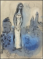 Marc Chagall: Esther, 1960, Lithographie originale Verve  Dessins pour la Bible  uvre graphique | estampes