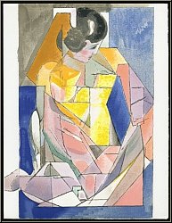 Jacques Villon:  Portrait d'une jeune fille  Lithographie originale Souvenirs et portraits d'artistes, Mourl