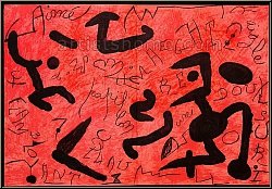 Joan Miro: Lithographie originale Hommage  Aim et Marguerite Maeght 1981 - uvre grav | estampes originales