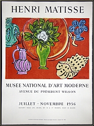 Henri Matisse: Muse National d'Art Moderne 1956, lithographie  Nature morte au magnolia  Arches - Affiches