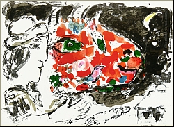 Marc Chagall: Aprs l'hiver, 1972, Lithographie originale sur l’arrive du printemps - uvre graphique