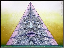 Bernhard Jaeger:  Pyramide  1974, Lithographie originale signe