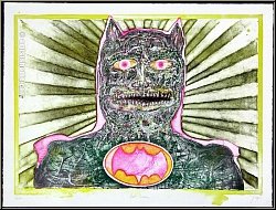 Bernhard Jaeger:  Batman  1969, Lithographie originale signe