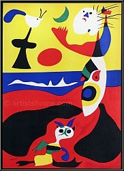 Joan Miro: L't, 1938, Lithographie originale, l'art contre la guerre - uvre graphique | estampes originales