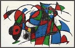 Joan Miro: L'abeille travailleuse, 1975, Lithographie originale n III