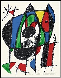 Joan Miro: Le chat qui s'gare, 1975, Lithographie originale n V