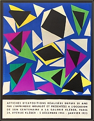 Henri Matisse:  Affiches d'expositions  Galerie Klber 1952, Lithographie par Mourlot - Affiches originales