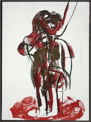 Rolf Szymanski: Lithographie signe Spiegel II (Miroir) 1971 sur BFK Rives - uvre grav | estampes original