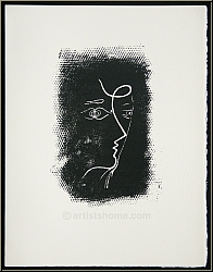 Georges Braque: Lithographie originale Profil de femme 1955, Mourlot