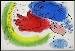 Marc Chagall: L'cuyre 1956, Lithographie originale sur le thme du cirque, signe dans la pierre, Mourlot