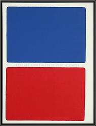 Ellsworth Kelly: Rectangles Bleu sur Rouge, 1966, Lithographie originale, Composition pour Maeght et Redfern