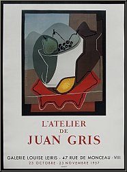 Juan Gris: Galerie Louise Leiris 1957, L'atelier de Juan Gris, Lithographie Mourlot - Affiches d'expositions