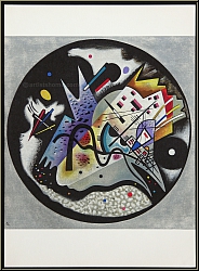 Wassily Kandinsky:  Dans le cercle noir  1960, Lithographie Mourlot d'aprs une peinture de 1923 - Images