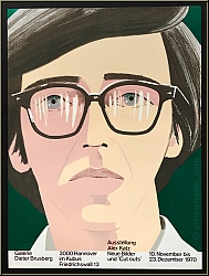 Alex Katz:  Kenneth Koch  1970 Lithographie originale, affiche d'exposition - Affiches Mourlot rares