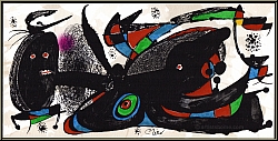 Joan Miro: 'Royaume-Uni' Angleterre, 1974, Miro Sculptor, Sculpteur, Lithographie originale - Estampes rares