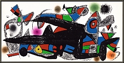 Joan Miro: Danemark 1974, Lithographie originale pour Miro Fotoscop - oeuvres imprimes | arts graphiques