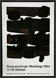 Pierre Soulages: Lithographie originale n12, Affiche pour Donaueschinger Musiktage, 1964 - Images | BNF n58