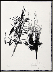 Wifredo Lam: Lithographie originale sur Rives, signe et numrote, 1974, Erker, limite  200 exemplaires