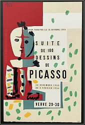 Pablo Picasso: Suite de 180 dessins Verve, Affiche lithographie sur Arches par Mourlot - Affiches originales