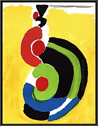 Sonia Delaunay: Danseuse Espagnole, 1972, Lithographie originale, danseuse de flamenco - images, uvre grav