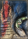 Marc Chagall: Assuerus chasse Vasthi, Lithographie originale Bible