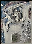 Marc Chagall: Lithographie originale David sauv par Michal La Bible