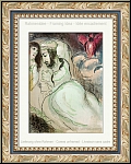 Marc Chagall: Sara et Abimelech, 1960, Lithographie originale, Dessins pour la Bible, Mourlot - uvre grav