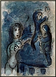 Marc Chagall: Rahab et les espions de Jricho Lithographie originale