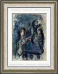 Marc Chagall: Rahab et les espions de Jricho, 1060, lithographie originale, Dessins pour La Bible - estampes