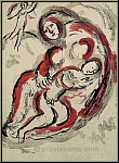 Marc Chagall: Agar dans le dsert, Lithographie originale Verve Bible