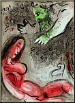 Marc Chagall: ve maudite par Dieu, Lithographie originale Bible 1960