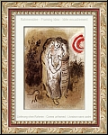 Marc Chagall: Nomie et ses Belles-Filles, Lithographie originale 1960, Dessins pour la Bible | oeuvre grav