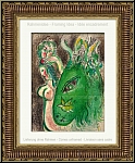 Marc Chagall:  Le Paradis  et l’ne vert, 1960, Lithographie originale, Dessins pour la Bible, Adam et Eve