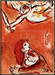 Marc Chagall: Le Visage d'Israel, Lithographie originale La Bible 1960