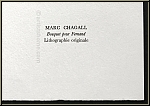 Marc Chagall:  Bouquet  Fleurs, Lithographie originale  Souvenirs et portraits d'artistes  Fernand Mourlot