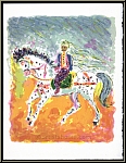 Kostia Terechkovitch: Cavalier et Cheval, Lithographie originale 1972