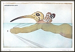 Michel Lablais:  Homme-Ibis  Homme-oiseau, Gravure  l'eau-forte