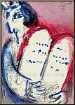 Marc Chagall: Moise, Tables de la loi, Lithographie originale, Bible