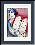 Marc Chagall: Moise IV, Tables de la loi, Lithographie originale, Verve La Bible 1956 | oeuvre graphique