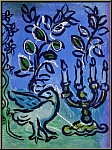 Marc Chagall: Le Chandelier, 1962 Lithographie, Vitraux pour Jrusalem