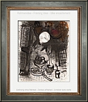 Marc Chagall:  Nature morte brun  1957, Lithographie originale avec des fruits - images, uvre graphique