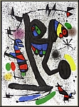 Joan Miro:  La demoiselle aux papillons  Lithographie originale 1971