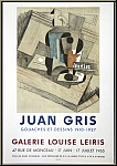 Juan Gris: Galerie Louise Leiris 1965, Affiche d'exposition, Mourlot