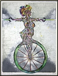 Bernhard Jaeger:  Le rideau se lve  Monocycle, Lithographie signe