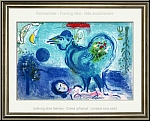 Marc Chagall:  Paysage au Coq  1958, Lithographie originale - uvre graphique | estampes originales