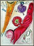 Marc Chagall: La Tour Eiffel  l'ane, 1954, Lithographie originale