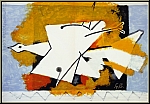 Georges Braque:  L'oiseau jaune  1959, Lithographie par Mourlot