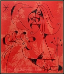 Joan Miro: Le magicien, 1956, Lithographie originale, Lune et toile