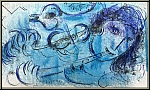 Marc Chagall: Le Joueur de Flte, 1957, Lithographie originale Mourlot