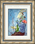 Chagall : Bouc jouant le violon pour jolie fille assise sur son paule, ide cadeau idale, jour du mariage